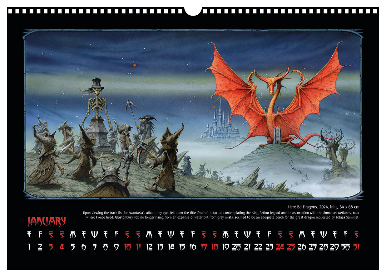 The Darkening - Rodney Matthews 2026 calendar - January