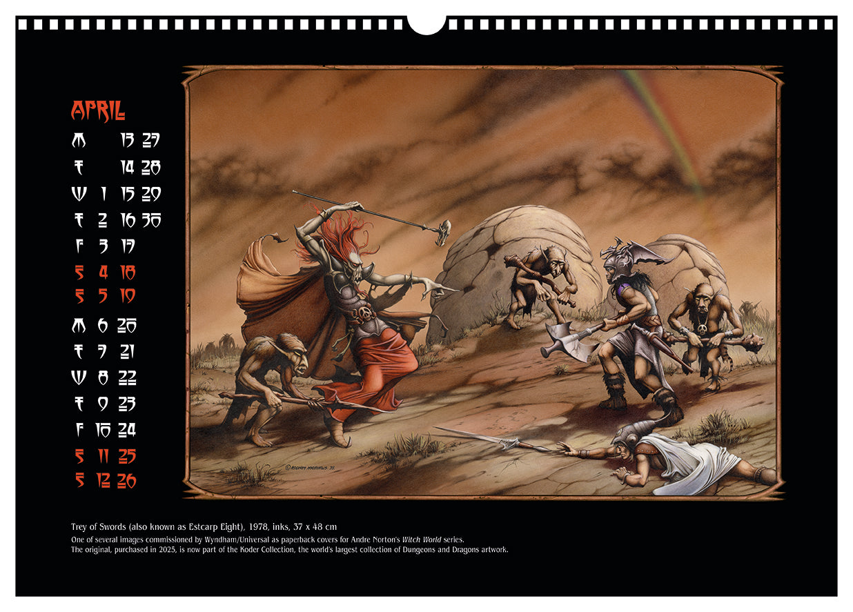 The Darkening - Rodney Matthews 2026 calendar - April