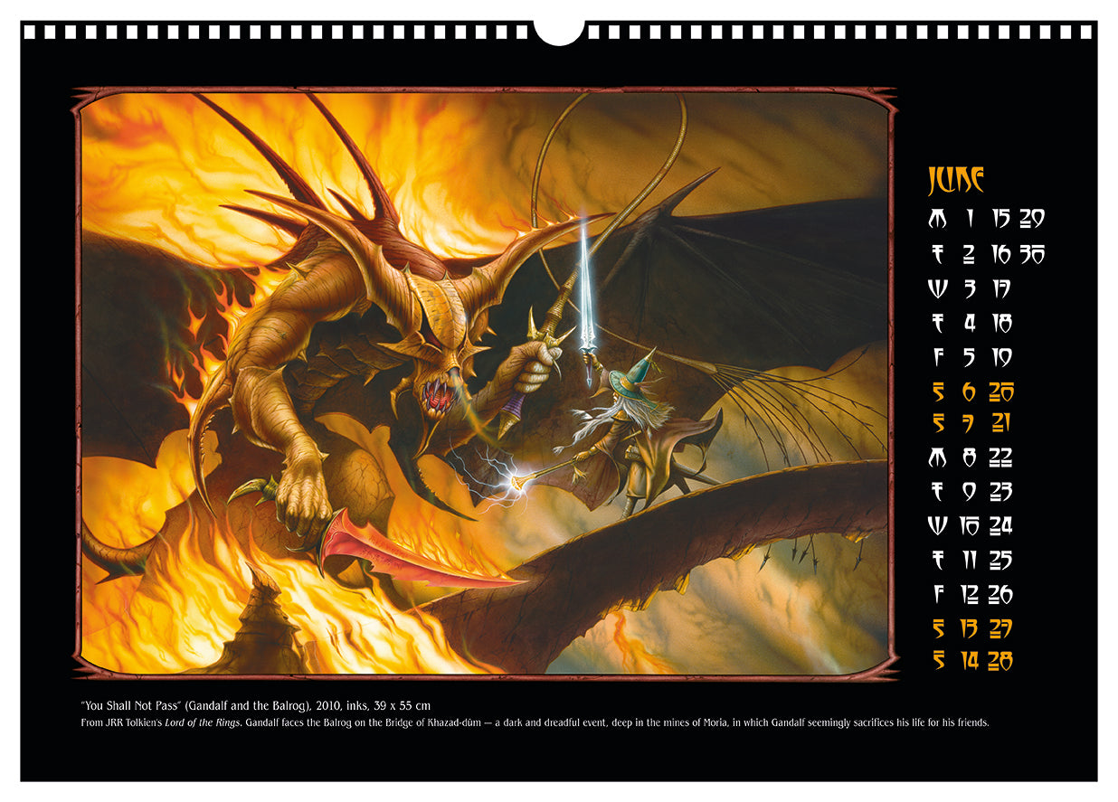 The Darkening - Rodney Matthews 2026 calendar - June