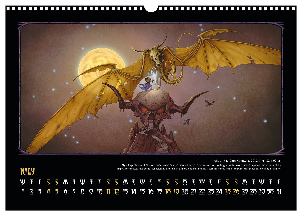 The Darkening - Rodney Matthews 2026 calendar - July