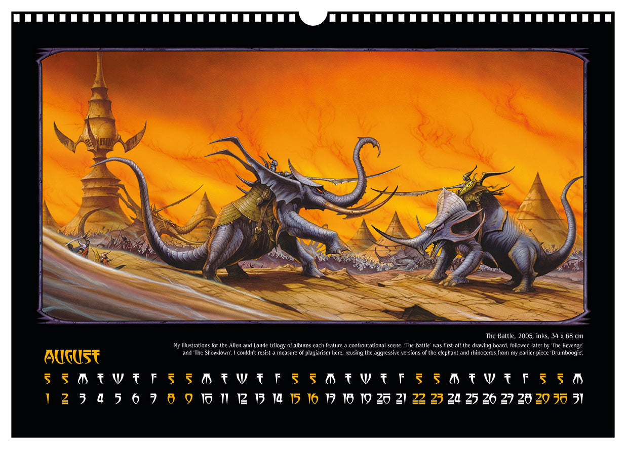 The Darkening - Rodney Matthews 2026 calendar - August