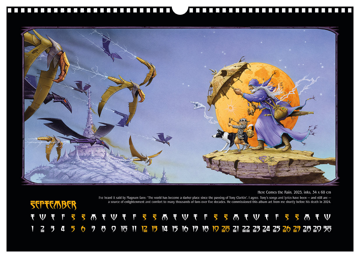 The Darkening - Rodney Matthews 2026 calendar - September