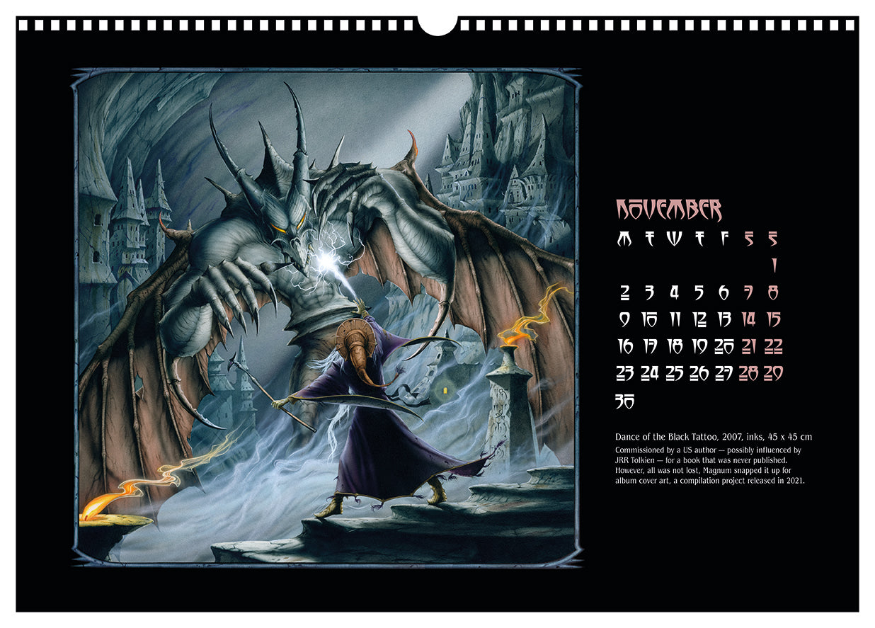 The Darkening - Rodney Matthews 2026 calendar - November