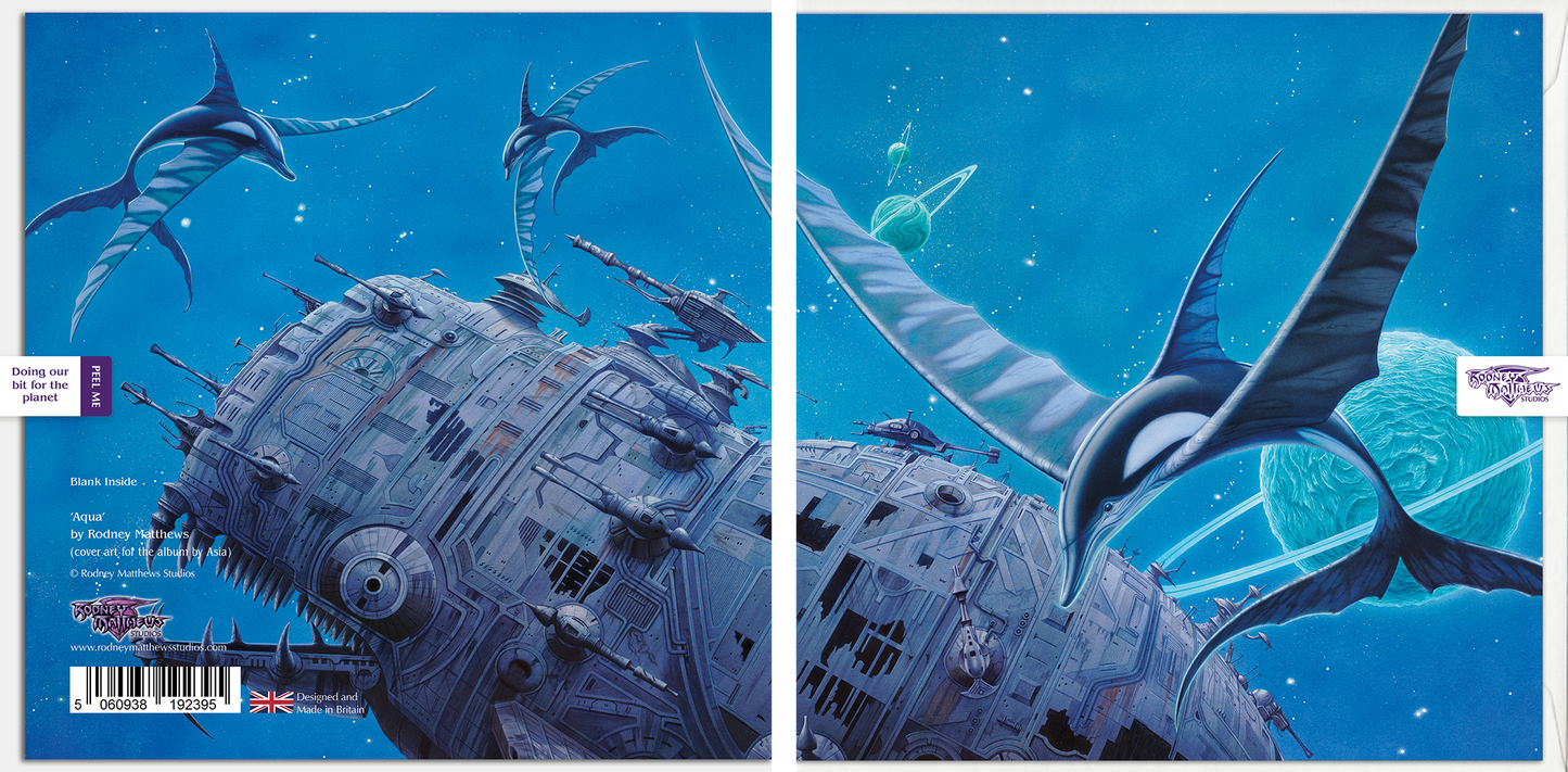 Aqua fine art greetings card