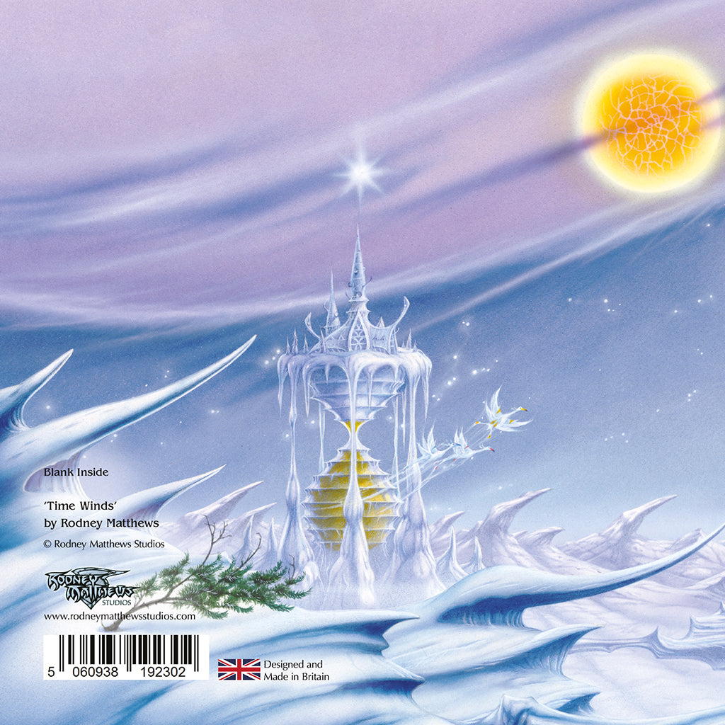 Time Winds fine art greetings card - back