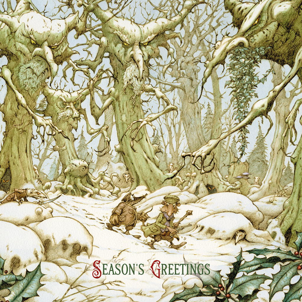 Lost in the Wild Wood fine art greetings card - front