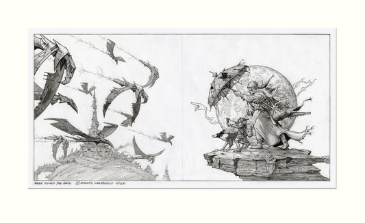 Here Comes the Rain original pencil drawing