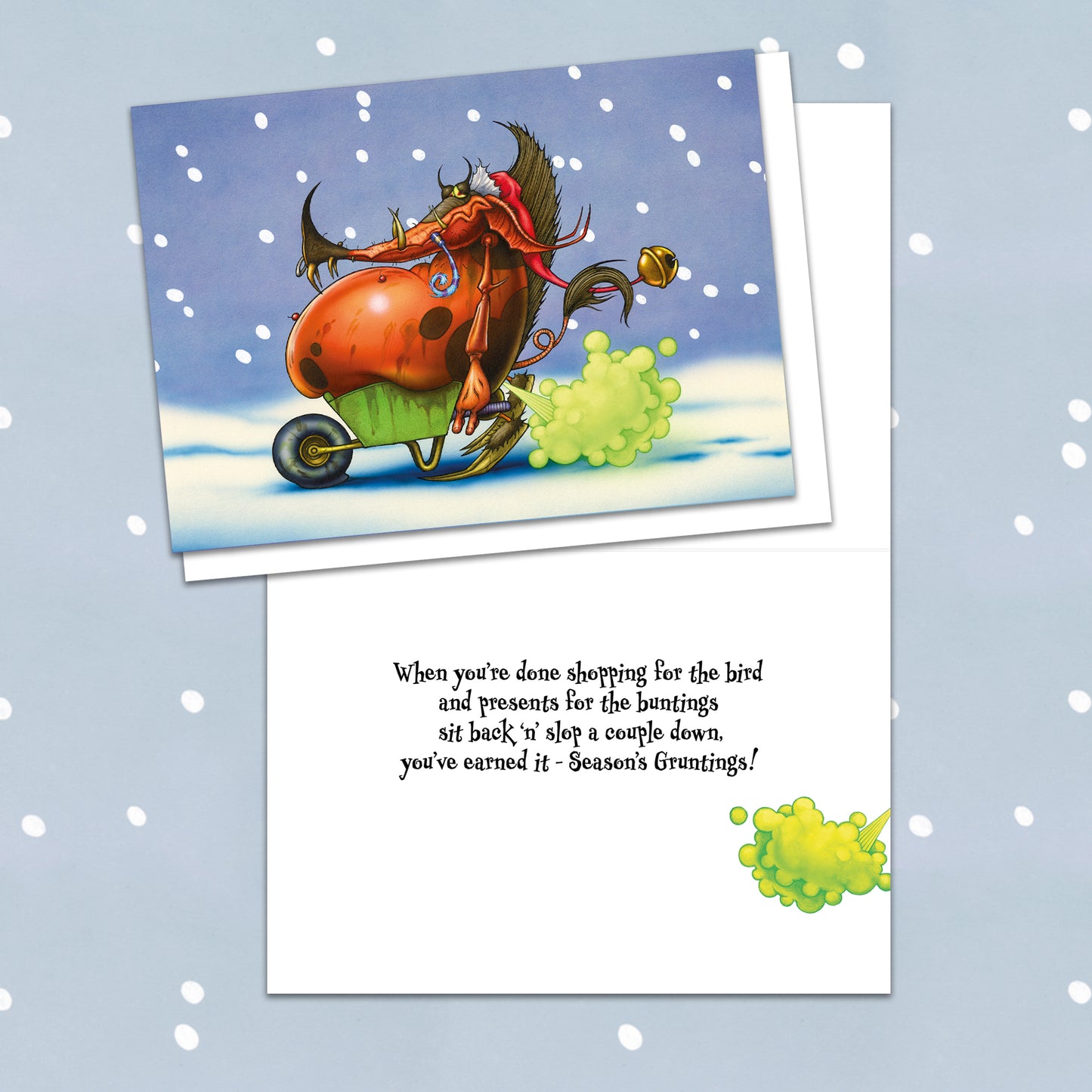 The Gasbags: Season's Gruntings Christmas card