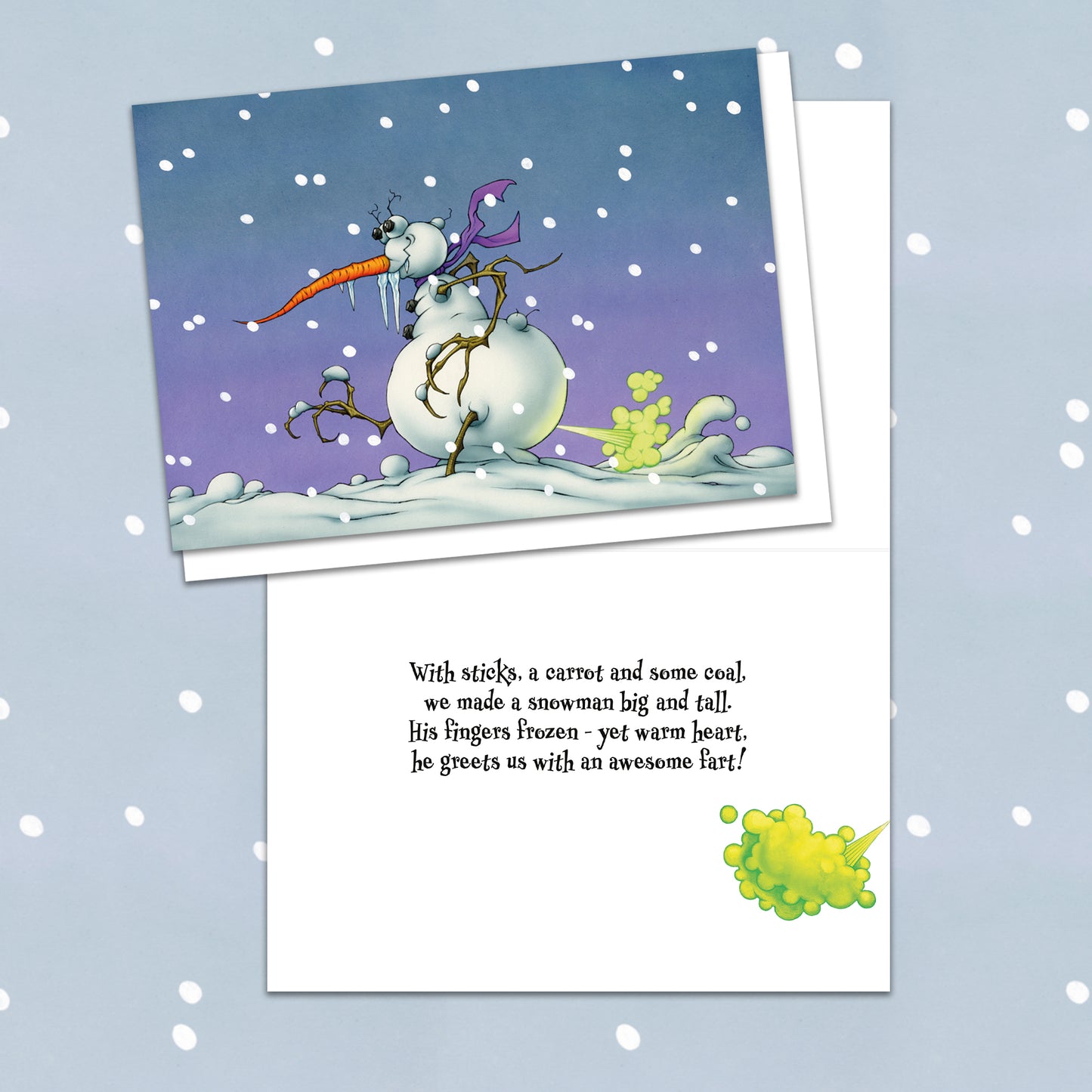 The Gasbags: Snowman Christmas card