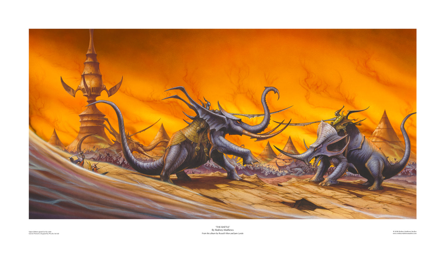 The Battle open edition print by Rodney Matthews