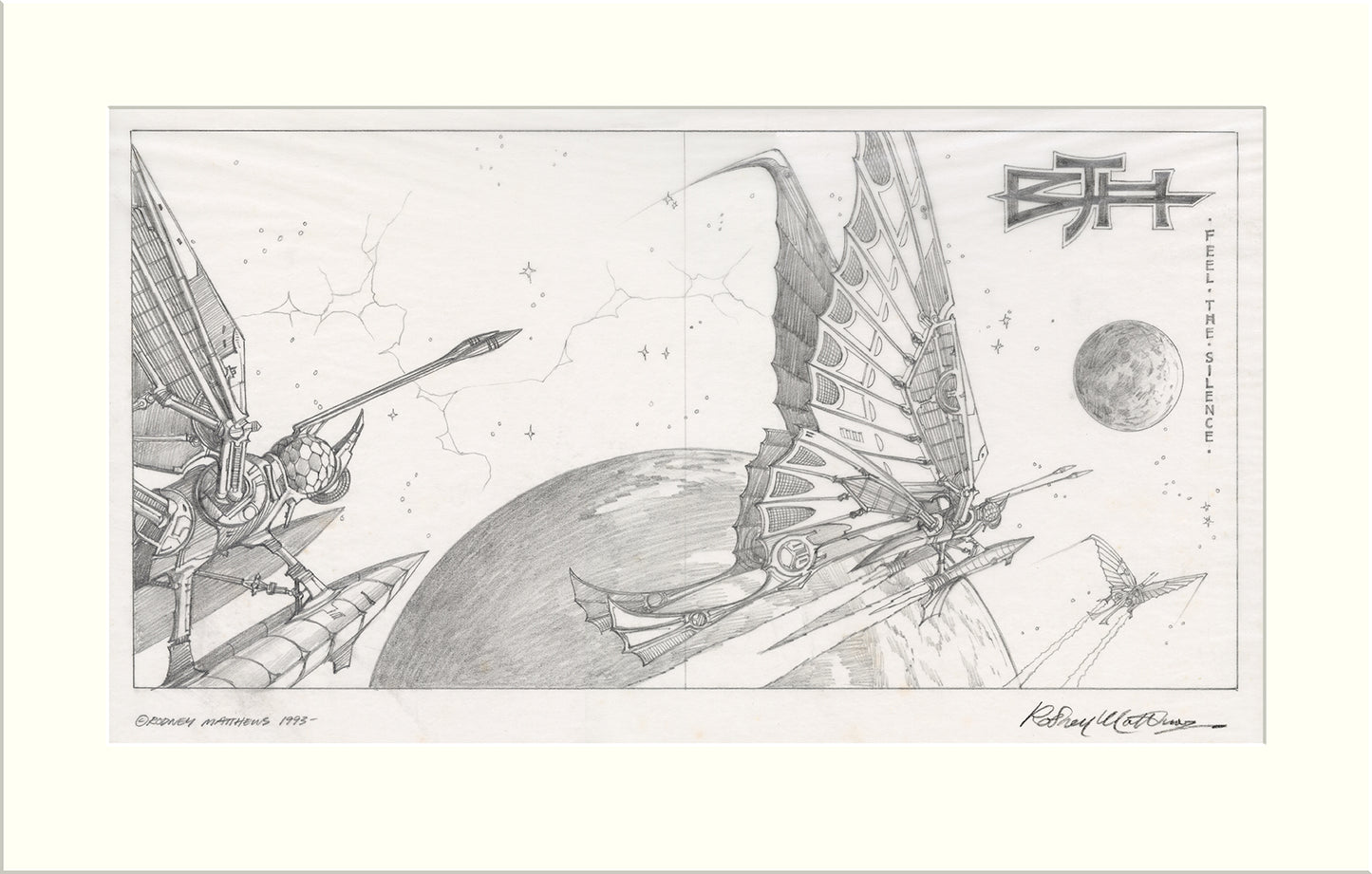 Caught in the Light - Alternative (I) (Barclay James Harvest) original pencil drawing by Rodney Matthews