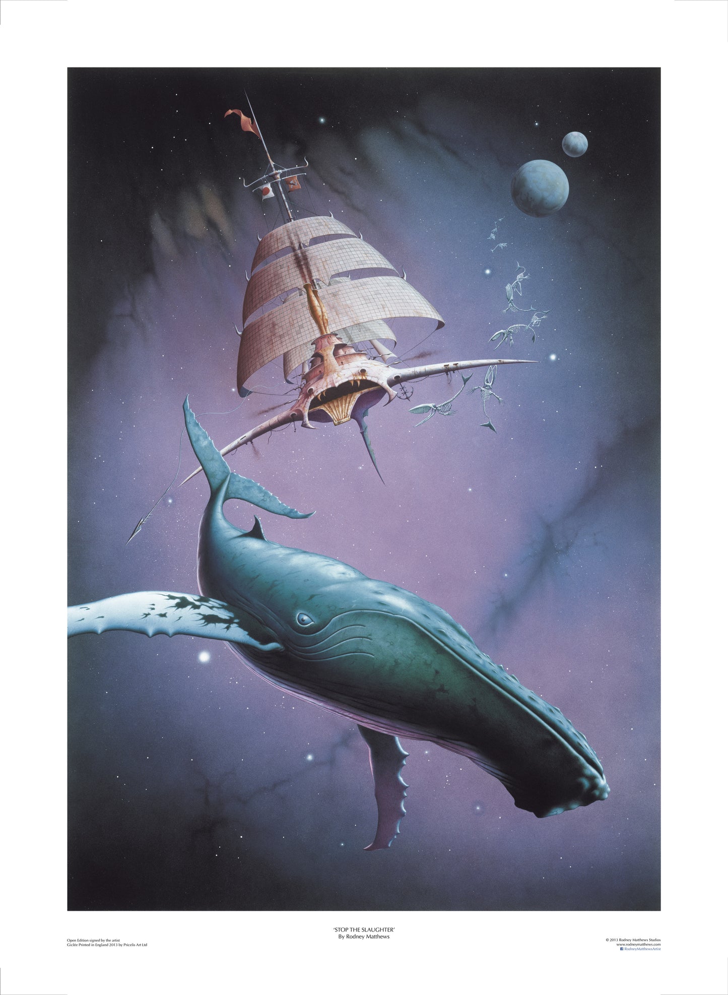 Stop the Slaughter open edition print, hand-signed by Rodney Matthews