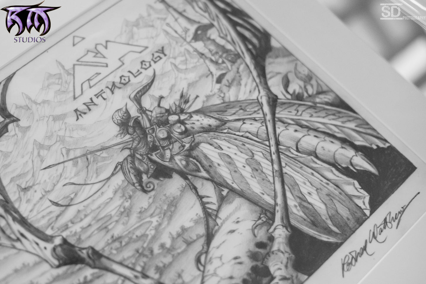 Anthology (Asia) original pencil drawing by Rodney Matthews