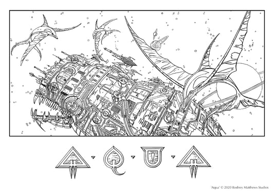 Free Aqua colouring sheet