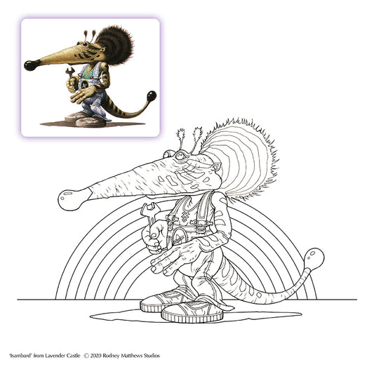 Free 'Isambard' Colouring Sheet © 2020 Rodney Matthews Studios