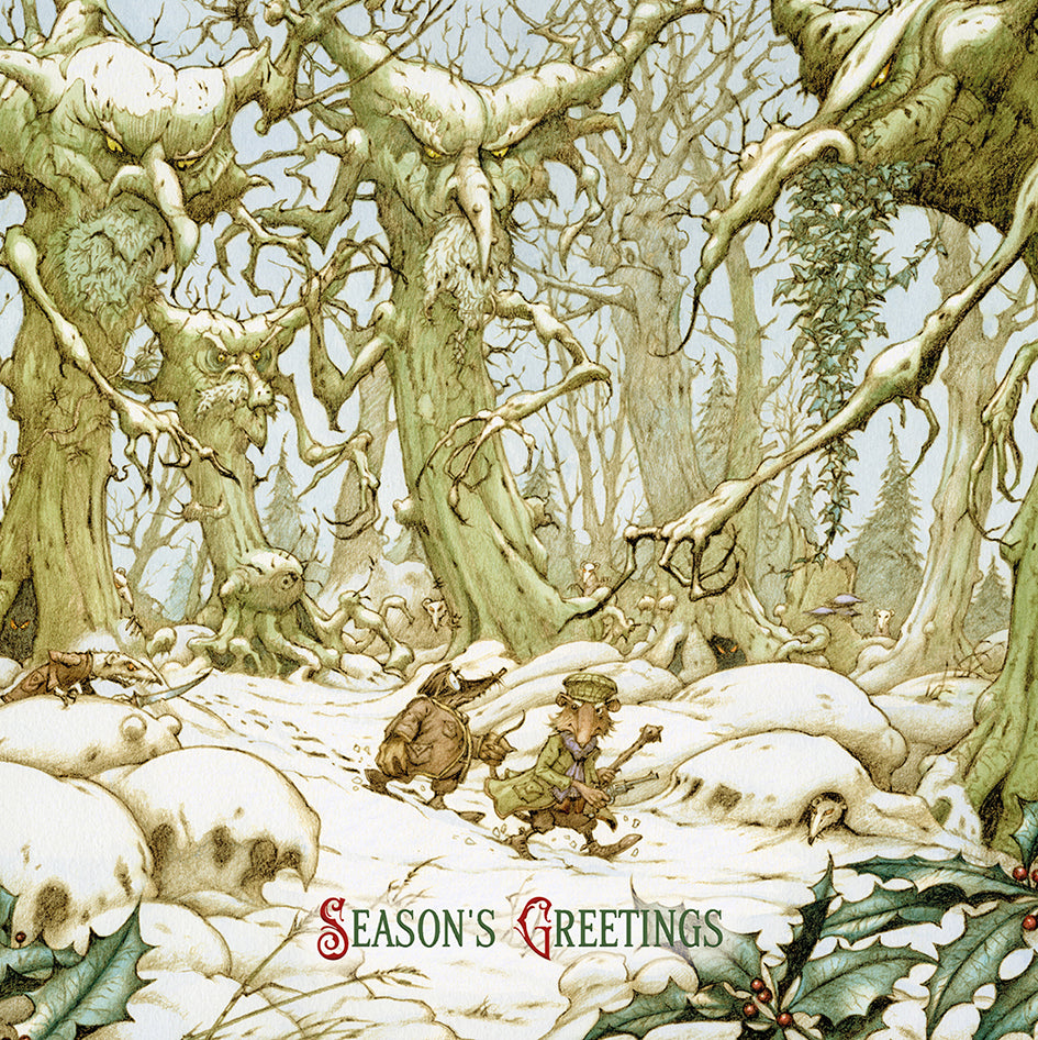Lost in the Wild Wood Christmas card by Rodney Matthews Studios