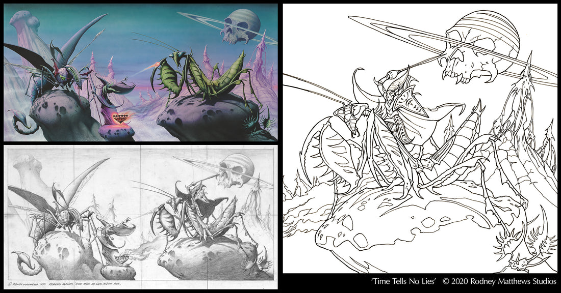 Free 'Time Tells No Lies' Colouring Sheet | Rodney Matthews Studios