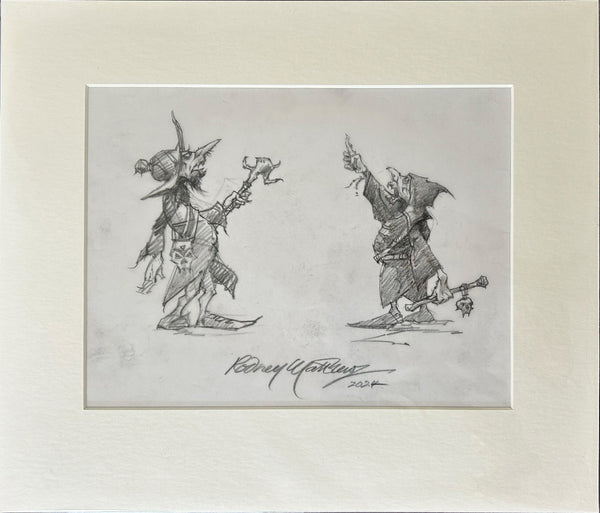 Detail from Here Be Dragons - Characters pencil drawing by Rodney ...