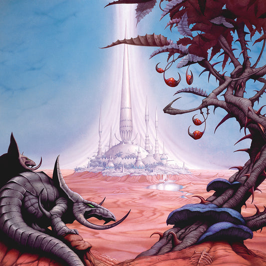 Chase the Dragon fine art greetings card - front