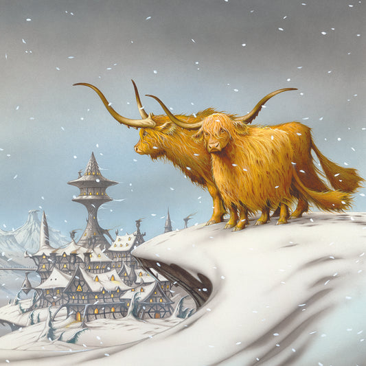 In the Bleak Midwinter fine art greetings card - front