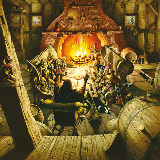 On a Storyteller's Night fine art greetings card - front