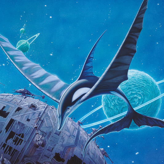 Aqua fine art greetings card - front