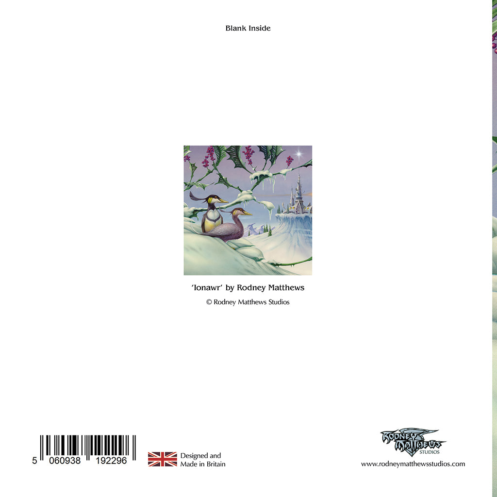 Ionawr fine art greetings card - back
