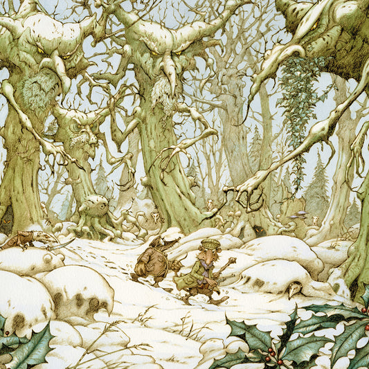 Lost in the Wild Wood fine art greetings card - front