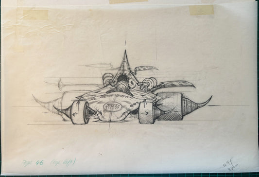 No Second Prize (Detail from) - Racer I original pencil drawing
