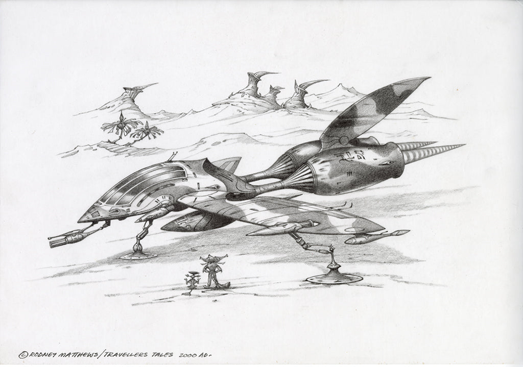 Haven - Call of the King: Fighter Plane original pencil drawing