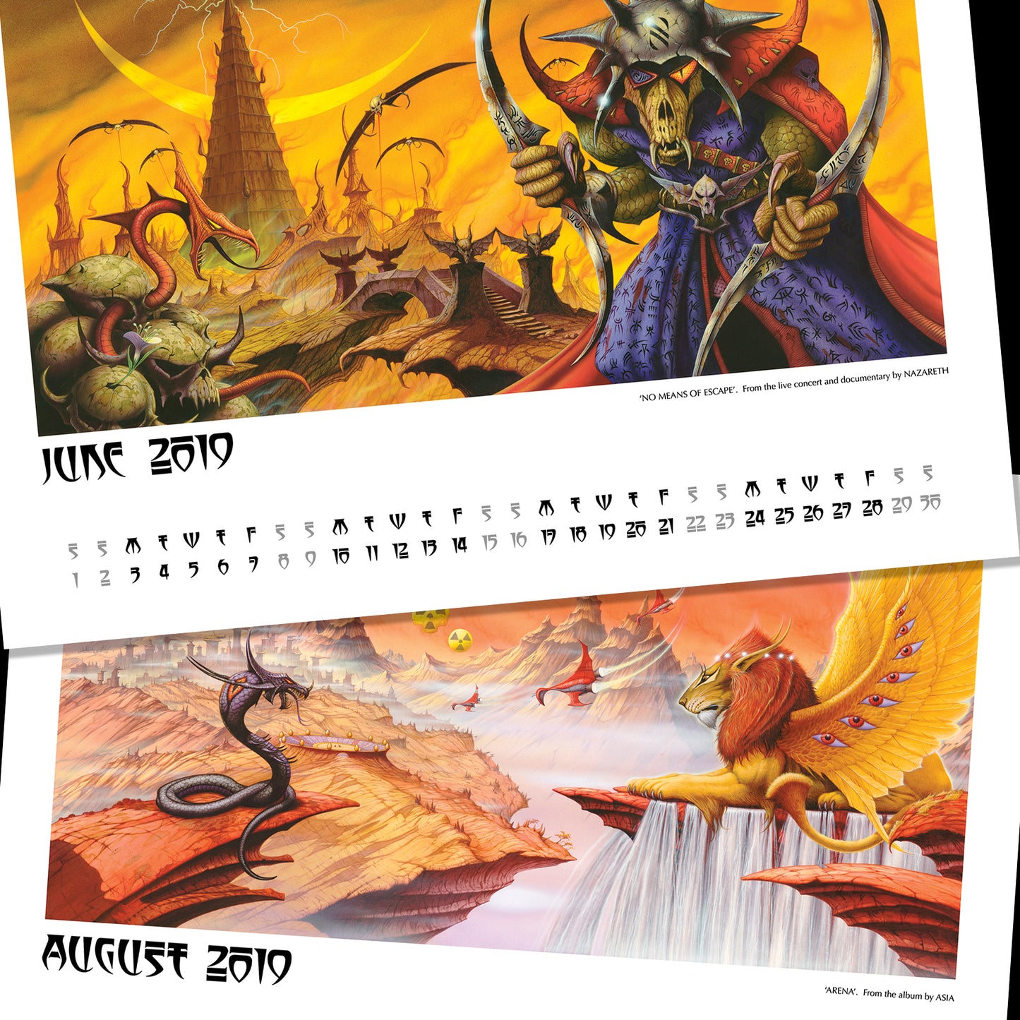 2019 Electric Rock calendar