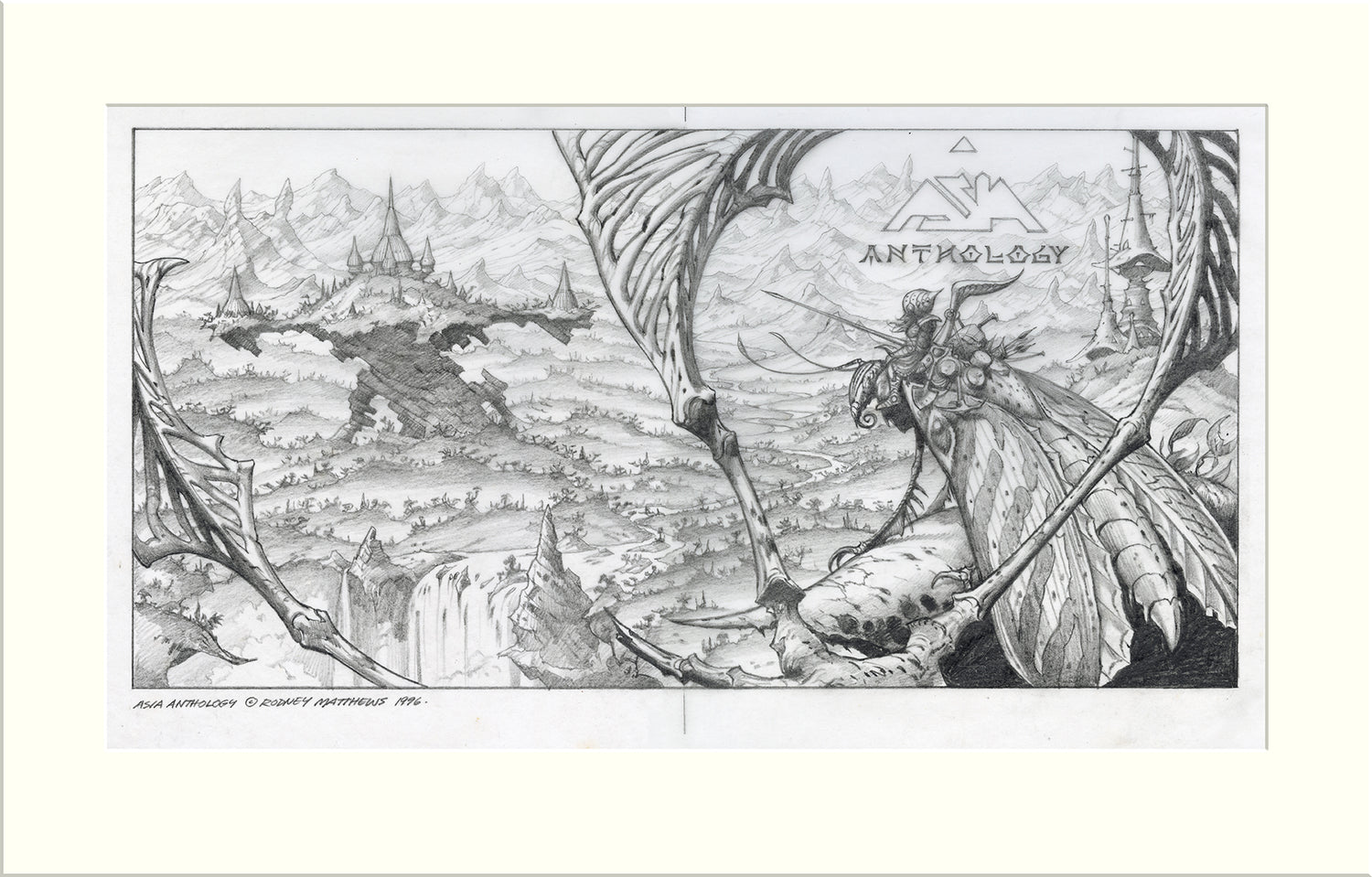 Anthology (Asia) original pencil drawing by Rodney Matthews