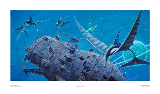 Asia: Aqua open edition giclèe art print