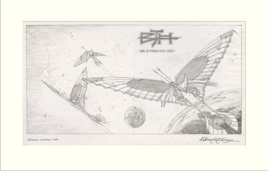 Caught in the Light - Alternative (II) (Barclay James Harvest) original pencil drawing by Rodney Matthews
