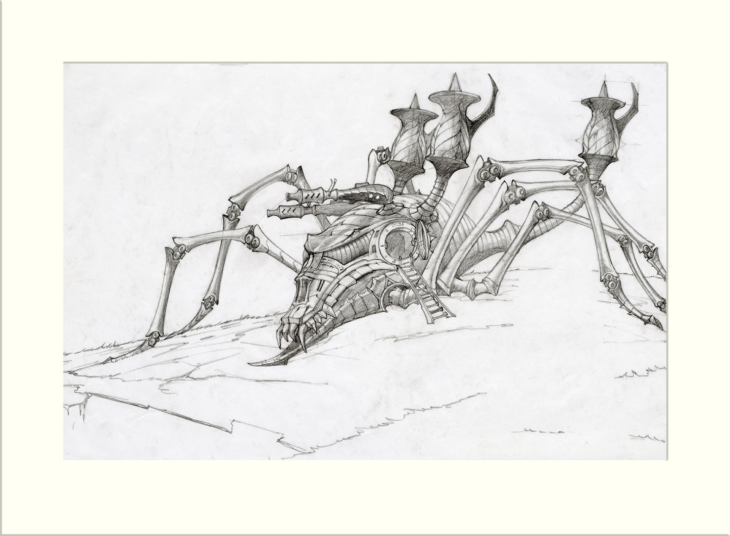Detail from Painted Black: Death's-head Tank (The Rolling Stones) by Rodney Matthews