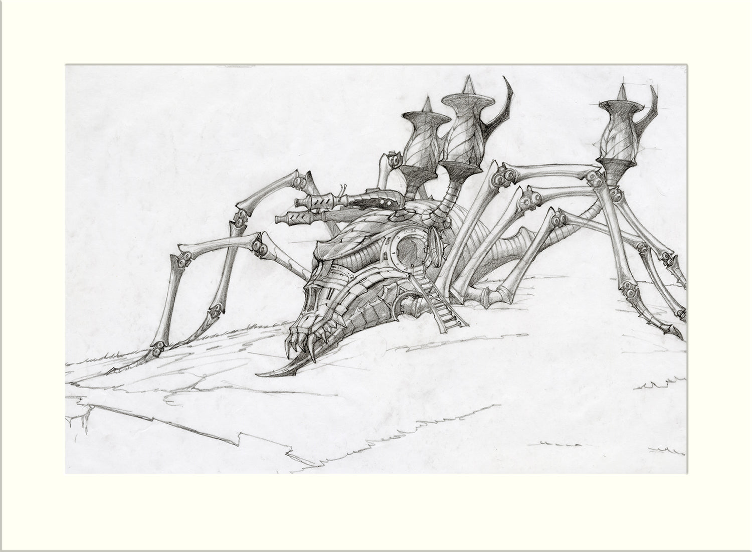 Detail from Painted Black: Death's-head Tank (The Rolling Stones) by Rodney Matthews