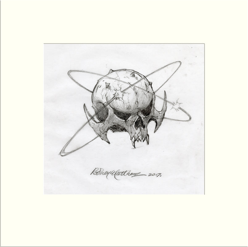 Detail from Painted Black: Helium Skull (The Rolling Stones) by Rodney Matthews