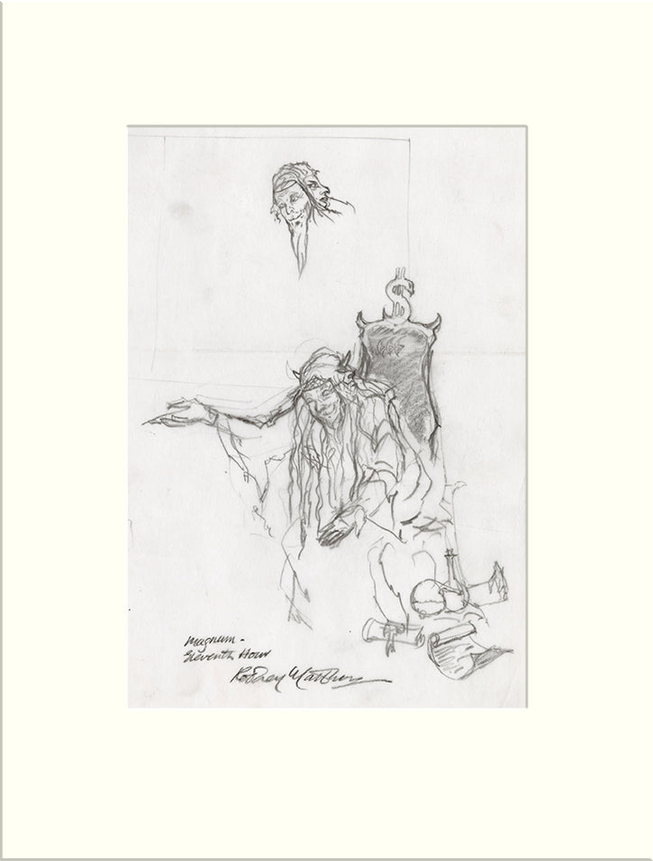 Detail from The Eleventh Hour!: Study of Villain (II) by Rodney Matthews