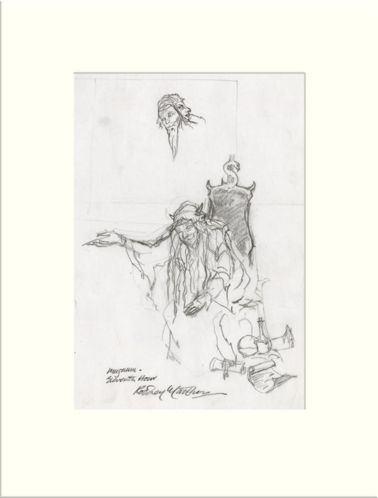 Detail from The Eleventh Hour!: Study of Villain (II) by Rodney Matthews