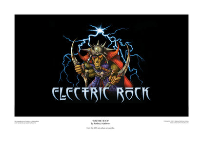 2019 Electric Rock calendar and limited edition giclèe print bundle