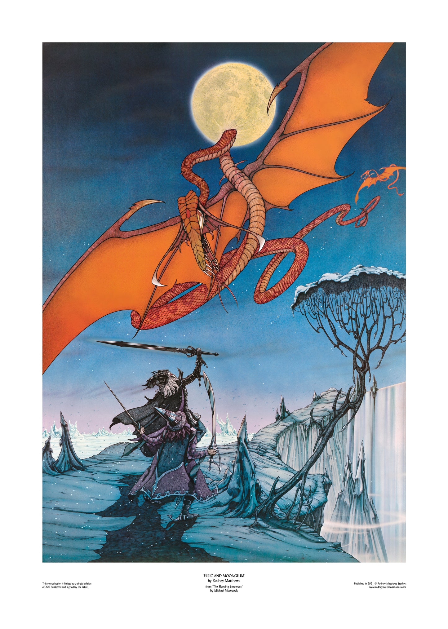 Elric and Moonglum limited edition giclèe print by Rodney Matthews
