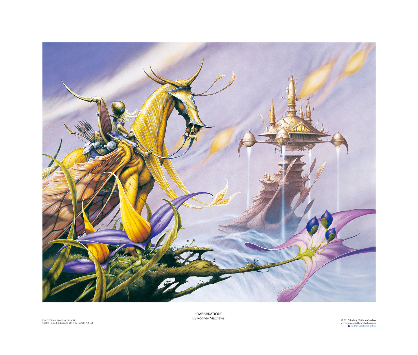 Embarkation open edition print, hand-signed by Rodney Matthews