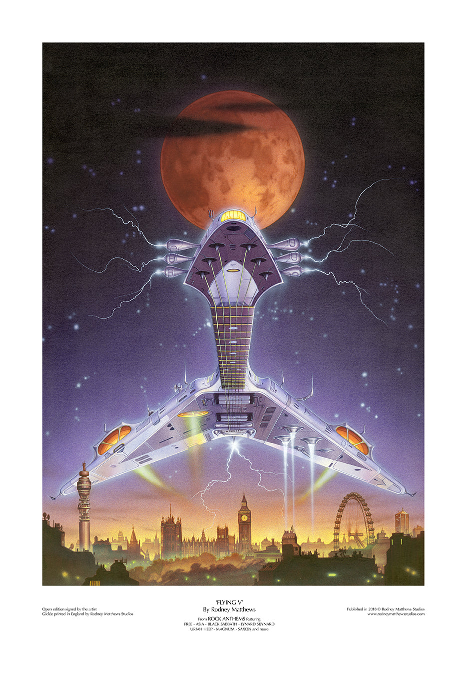 Flying V open edition giclèe art print
