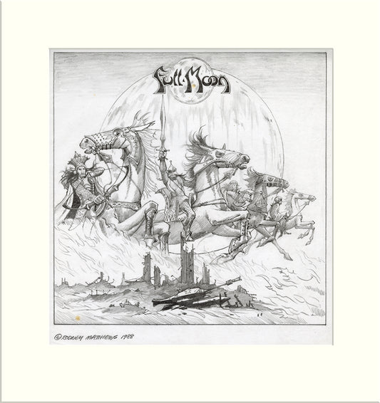 Full Moon (Full Moon) original pencil drawing by Rodney Matthews