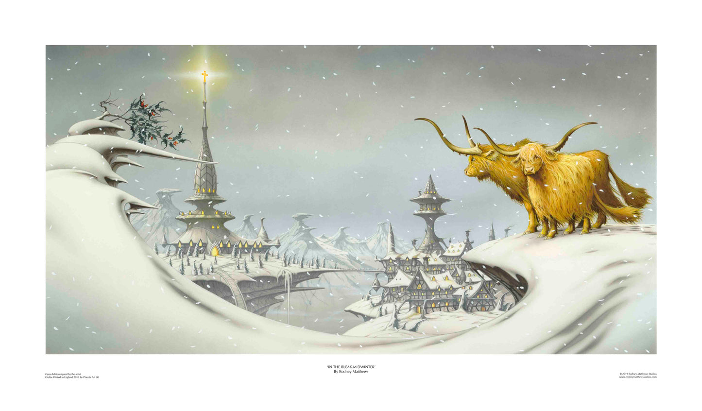 Rodney Matthews and Oliver Wakeman: In the Bleak Midwinter open edition giclèe art print