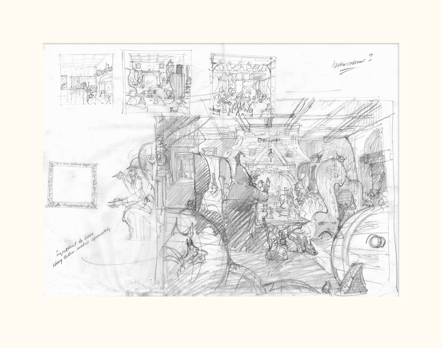 On a Storyteller's Night - First Preliminary Sketch (Magnum)