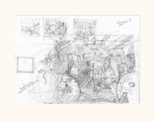 On a Storyteller's Night - First Preliminary Sketch (Magnum)