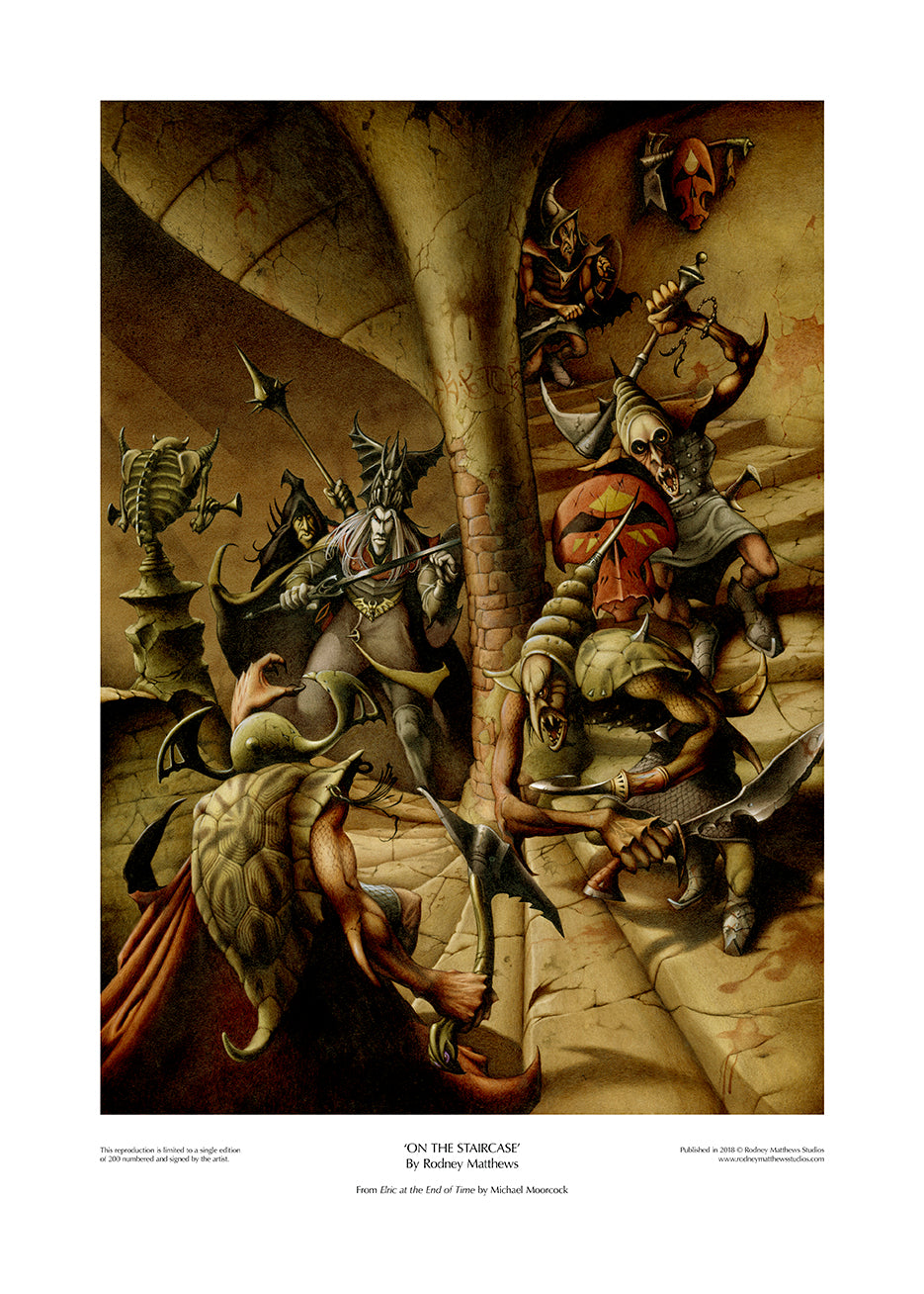 Elric at the End of Time: On the Staircase limited edition giclèe art print