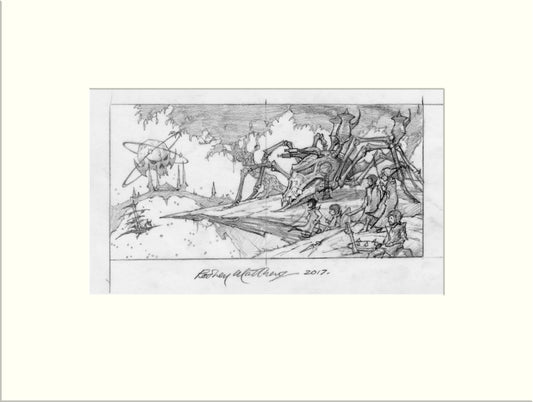 Painted Black: Preliminary Sketch (The Rolling Stones) by Rodney Matthews