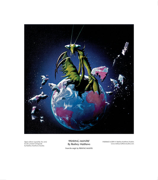 Praying Mantis Single (Praying Mantis) print by Rodney Matthews